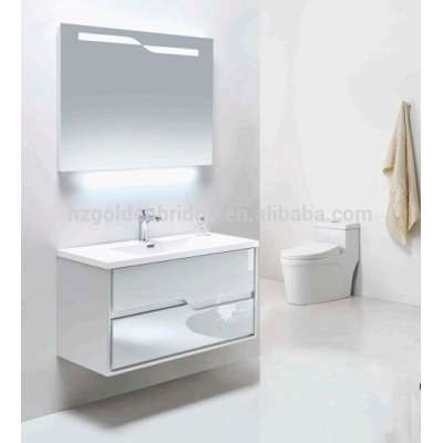 Hot style Modern design wall hung make up mirror with led light bathroom vanity mirror cabinet