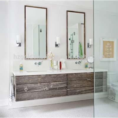 Modern natural environmental protection wooden double basin bathroom cabinet VI-1226