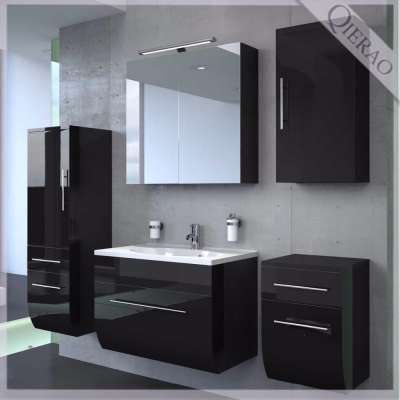 High Gloss Bathroom Cabinet Poland Furniture Set with Ceramic sink