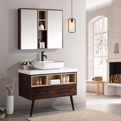 42 Inch Luxury floor standing Hotel Melamine contemporary bathroom vanity