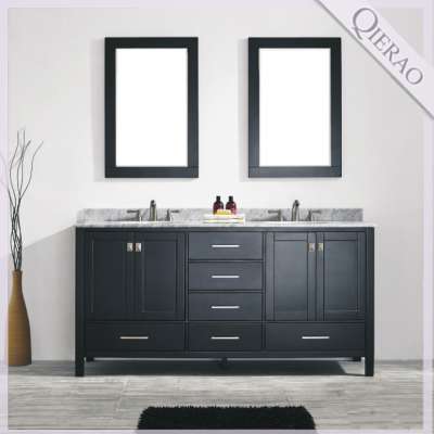 72 inch double bathroom vanity with marble countertop