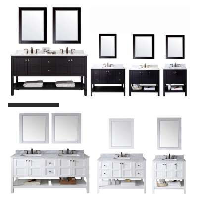 Qierao Various Inches Bathroom Sink Vanity with Bottom Shelf Used Bathroom Vanity Cabinets GBL-1827SF