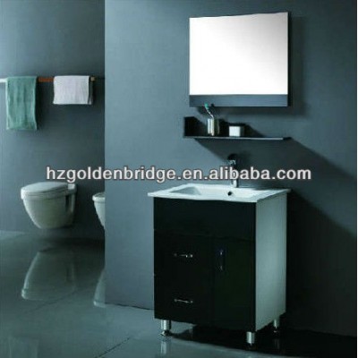 60cm cheap Waterproof pvc bathroom vanity with ceramic basin bathroom cabinet