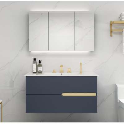 2019 new style bathroom vanity cabinet with LED mirror cabinet